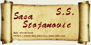 Saša Stojanović vizit kartica